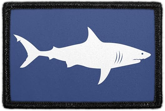 Shark Hook & Loop Patch - 2x3 in - Pull Patch
