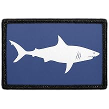 Shark | Hook and Loop Attach for Hats, Jeans, Vest, Coat | 2x3 in | by Pull Patch