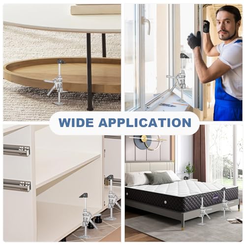 Möbelheber für Schwere Möbel,Heber,Arbeitssparender Arm,2 Stück Arm Hebewerkzeug,400kg Tragkraft Türheber mit Zwei Geschwindigkeiten und Höhenversteller 0-210mm,Hebewerkzeug für Türen,Fliesen