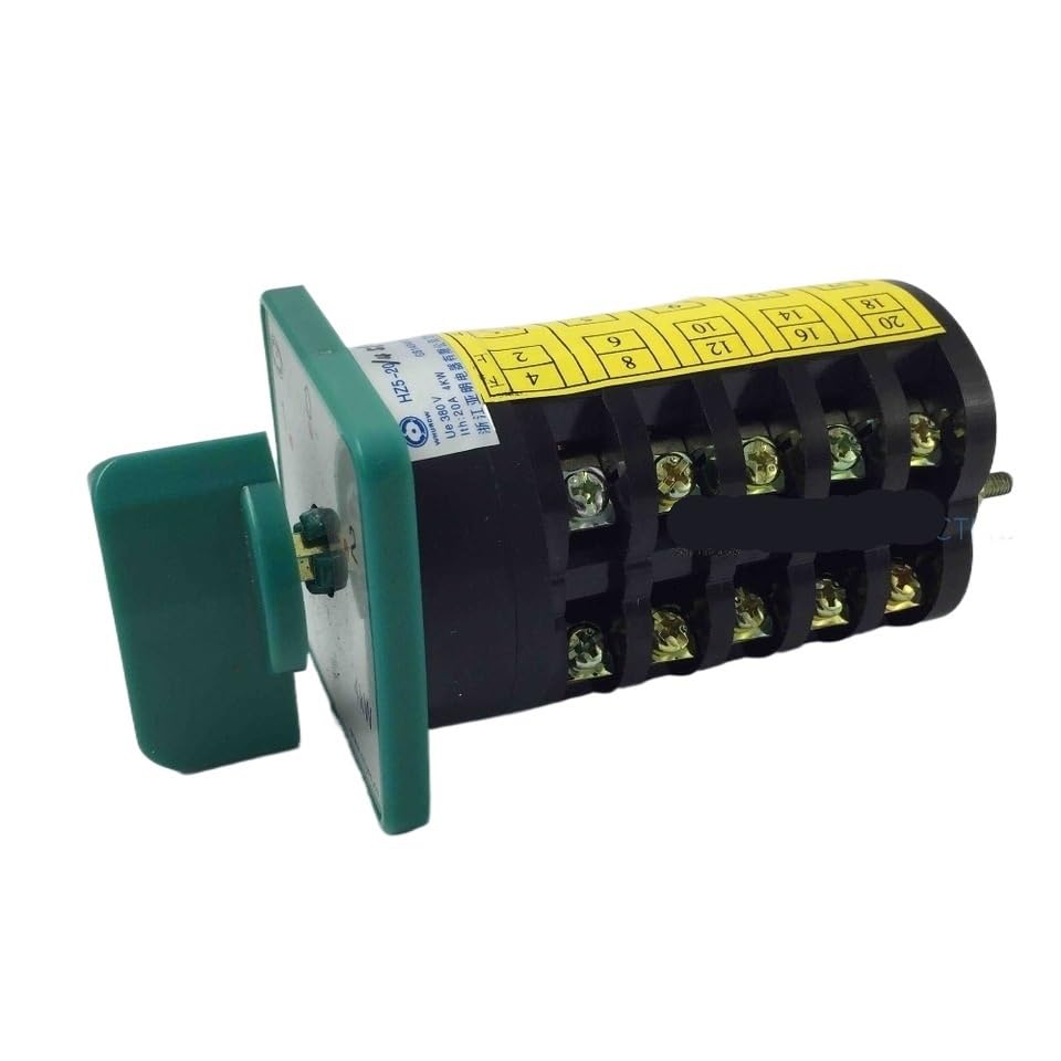 Interruttore on/off/on a 5 fasi 20A 5 fasi 4kw 380V commutatore a camme rotativo con contatto in argento