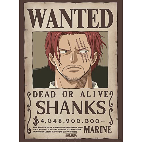 ABYSTYLE Póster One Piece Wanted Shanks 38x52cm