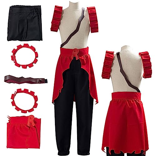 Kirishima Eijiro Costume Kirishima Eijiro Cosplay Outfit Red Uniform Top Pants Suit...