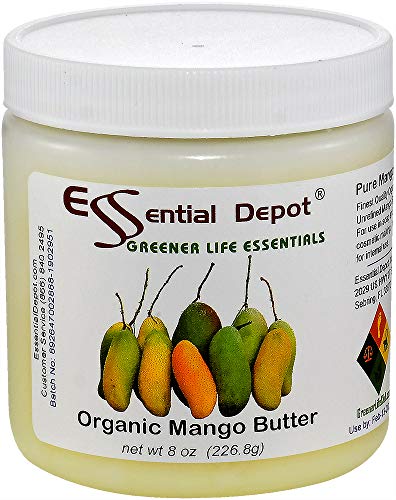 Mango Butter - 8 oz net wt - No Additives - No Scent - Organic - Used in Creams, Lotion Bars and Sticks, Lip Balms, Body Butters and many other skin care products