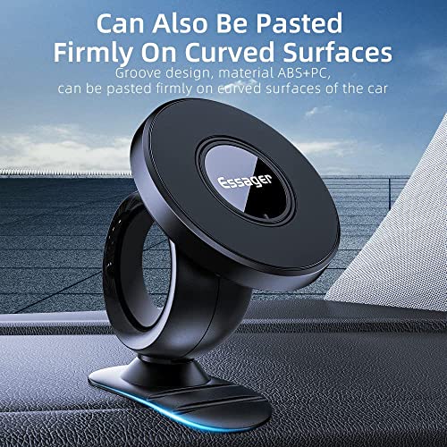Essager Compacte Magnetische Dashboard Telefoonhouder Zwart - Afbeelding 5