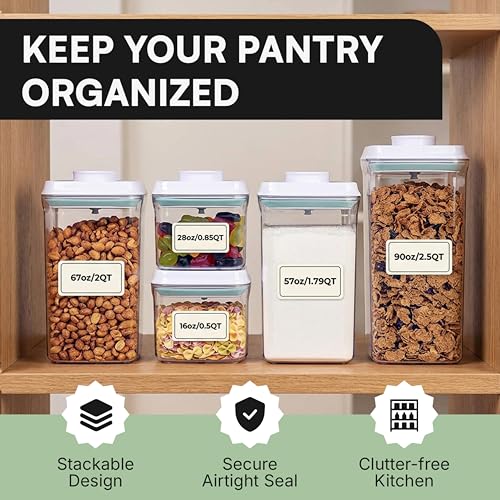 Image of iChewie - BopTop (1pc - Spaghetti /Cereal) Airtight Food Storage Container - Mechanical Silicone Seal Canister - BPA-Free - 3.3Qt