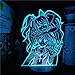Danganronpa Junko y Makoto 3D Anime - Lámpara LED de iluminación con 7 cambios de color para dormitorio, lámpara de noche, lámpara de mesa, decoración de habitación, MDJK
