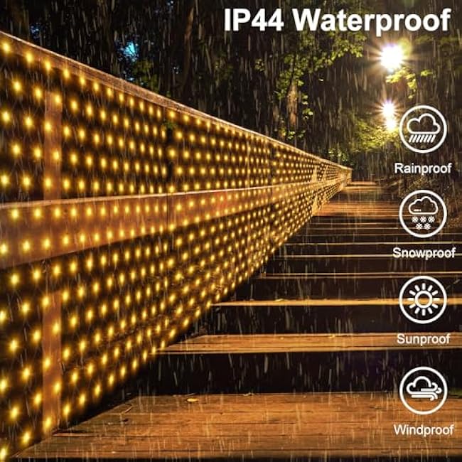 20X6.6FT Solar Net Lights Outdoor Mesh Lights for Bushes,320LED Large Net String Lights Solar Garden Outside Light Waterproof with Remote 8 Modes for Baloncy Gazebo(Warm White)