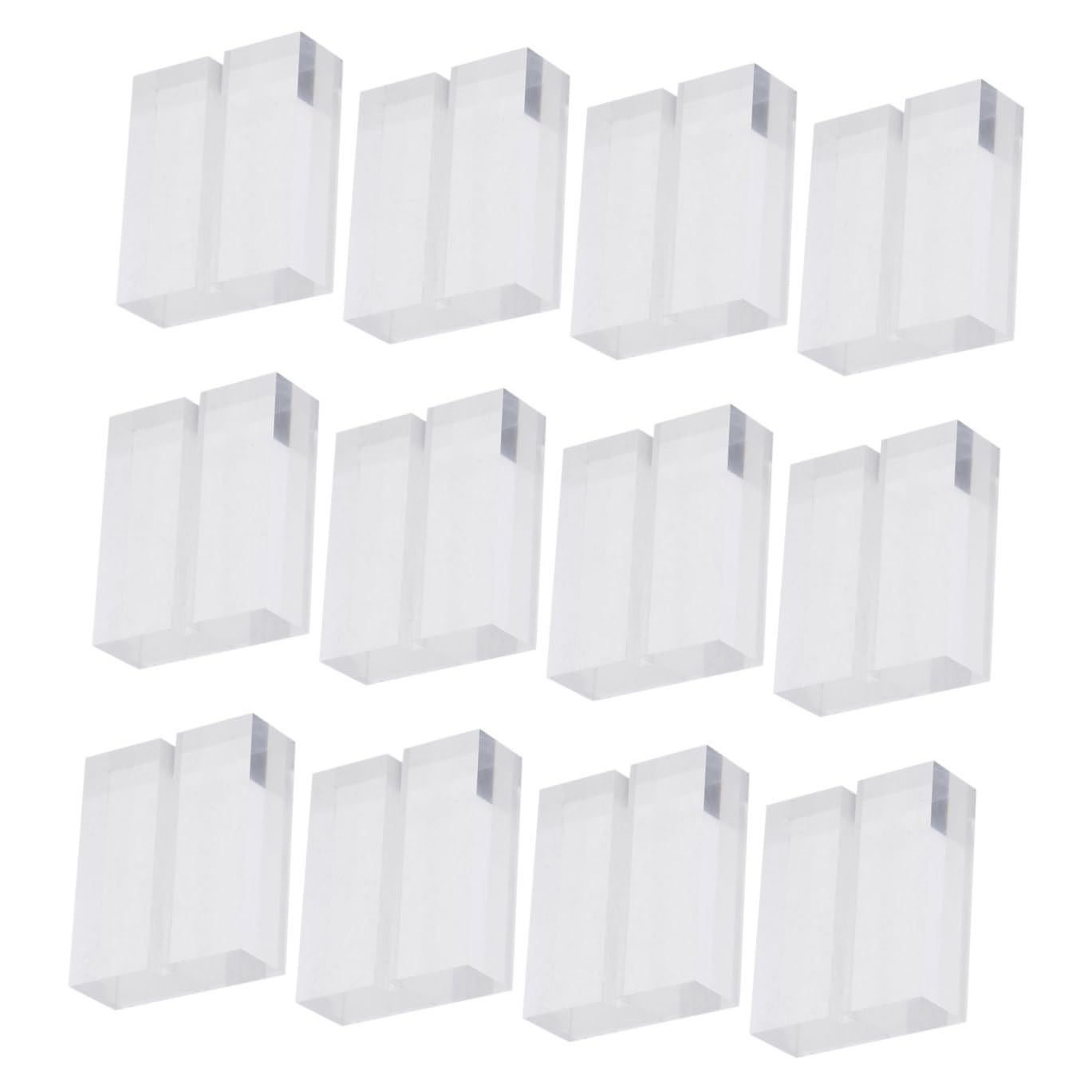 2 Series Tarjetero Acrílico Transparente para Tarjetas De Presentación Ideal para Casa Oficina Restaurante Fiesta Mesa De Comedor 12 Unidades Bodas Recuerdo 12 Piezas