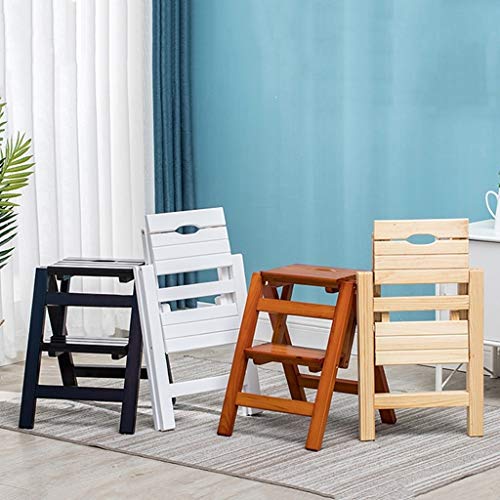 Tabouret pliant en bois compact escabeau robuste contre le manque de place