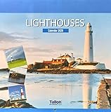 2026 Lighthouses Square Wall Calendar Planner Organiser Scenic Landscapes Seaside Coastal Beaches Traditional Home Kitchen Office Christmas Birthday New Year