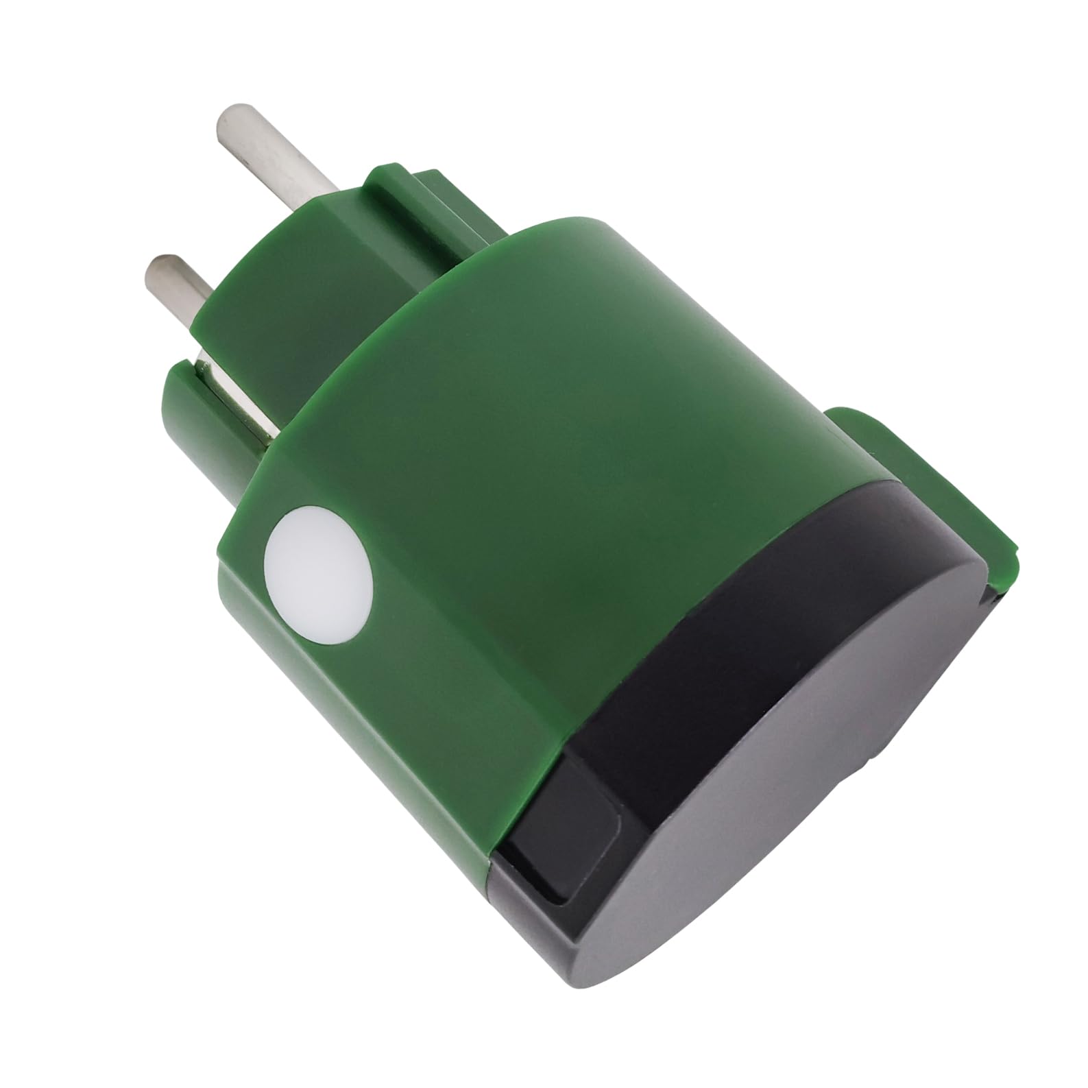 LED ATOMANT Presa WiFi Esterno Rotondo Verde 16A IP44 App Smart Life | Compatibile con Alexa e Google Assistant, App Smart Life e Tuya