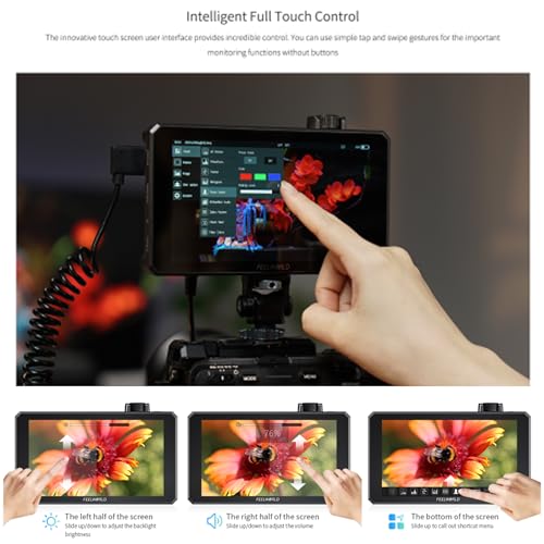 Image of FEELWORLD SC6 6 Inch SDI Monitor 1500nits High Bright 1920x1080 IPS 9:16 Touch Screen Knob Control Aluminium Monitor with 3G SDI 4K HDMI Input Output HDR 3D LUT Built-in Fan