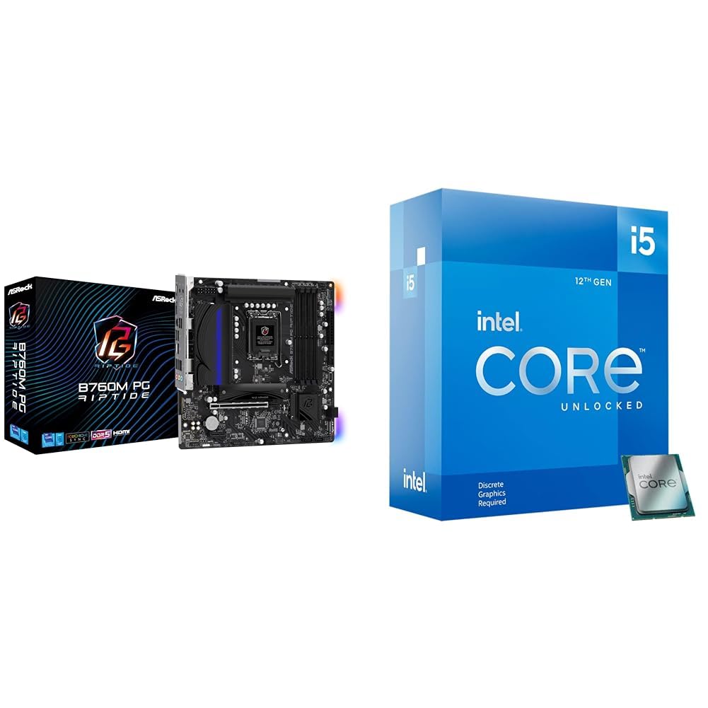Intel Core i5-12600KF + ASRock マザーボード Amazon.com: ASRock B760M PG Riptide Motherboard and Intel Core i5
