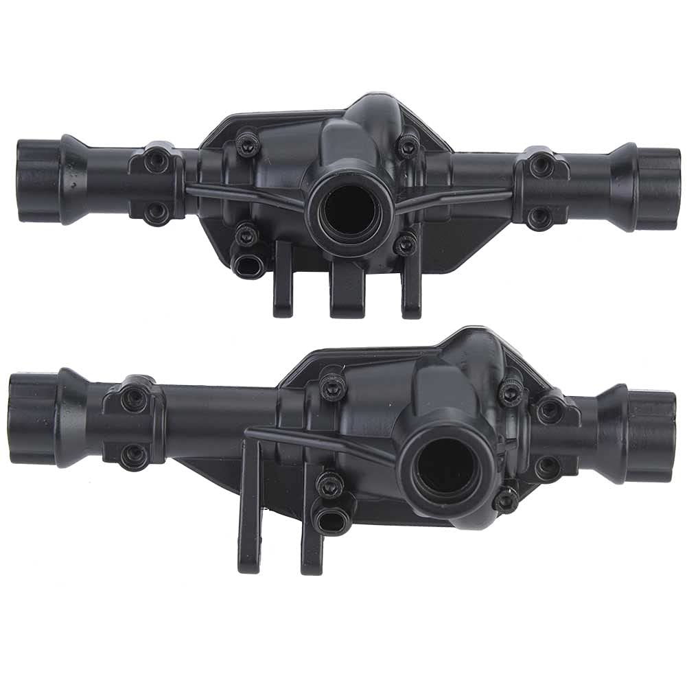 VBESTLIFE Metal Front & Rear Axle Housing, RC Car Metal Axle Housing Upgrade Parts Fit for Traxxas TRX4 1/10 Model Car (Black Silver) - Image 3