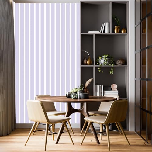 Image of DWELLSINDIA Purple Vertical Striped Wallpaper for Wall Decor | Self Adhesive Peel & Stick, Thick Textured Premium Paper | Waterproof, Scratch Resistant Laminated | Bedroom & Living Room | 41x244 cm