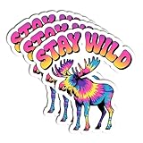 3 Pack Moose Sticker, Waterproof Vinyl Moose Sticker Decals for Bottles, Laptop,...