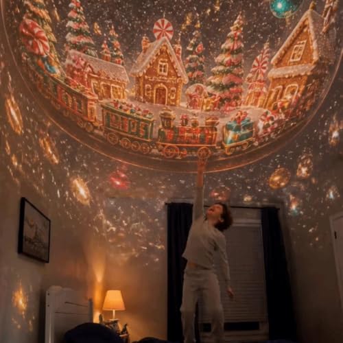 Christmas Projector Lights Indoor with 16 Holiday Scenes, Plug and Play HD Christmas Projector 360 Degree Adjustable USB Powered Night Light for Home Office Holiday Decor - image 5