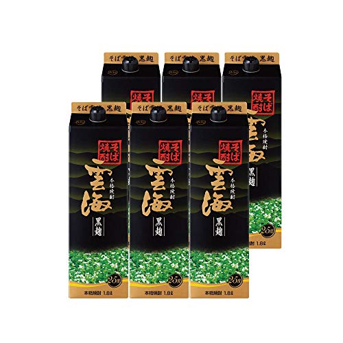 雲海酒造 そば雲海黒麹 パック [ 焼酎 25度 宮崎県 1800ml×6本 ]のサムネイル