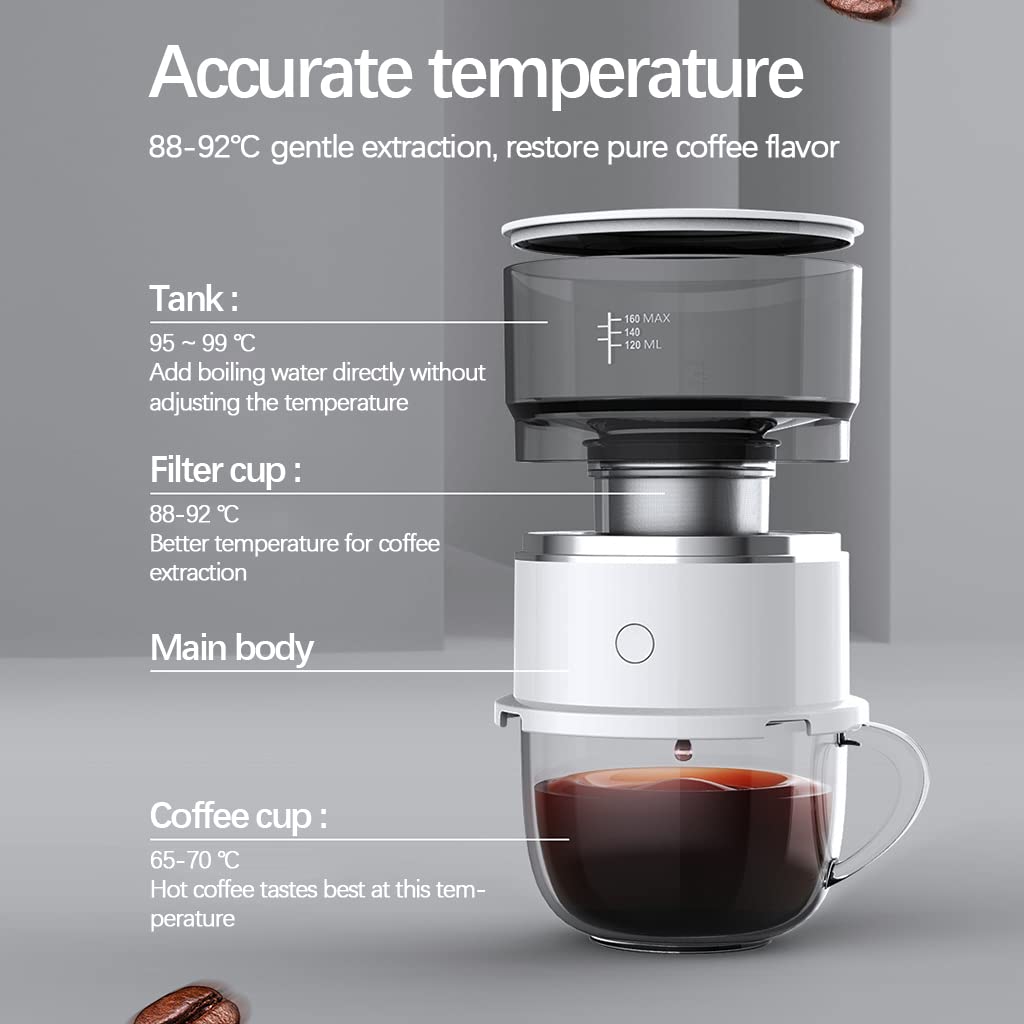 Kaffeemaschine, Kaffeezubehör, Geschenk, Batteriebetriebene Kaffeemaschine für Reisen Und Zuhause