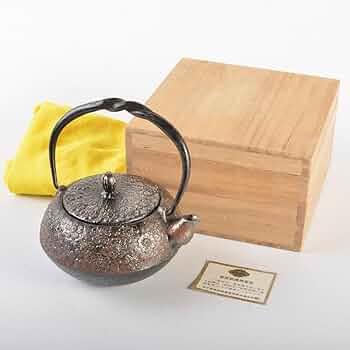 南部鉄器 　照光堂 造　桜文　砂鉄急須　共箱　D　R6745 51gY3bIBewL._AC_UF350,