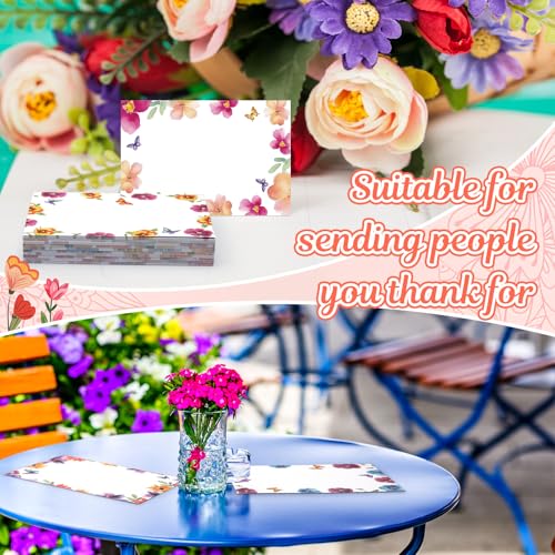 Image of Spiareal 100 Pcs Blank Note Cards Index Card, Colorful, 4 * 6inch, Floral