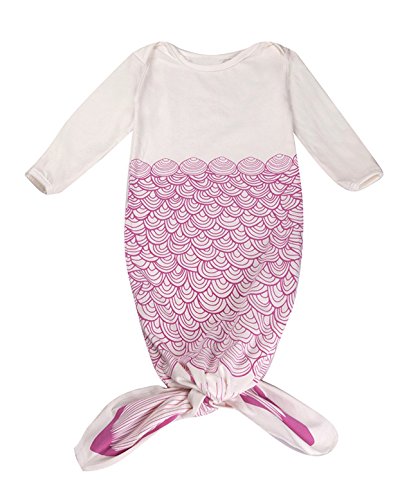 image for Mrotrida Newborn Swaddle Blanket Cute Baby Onesies Long Sleeves Mermai