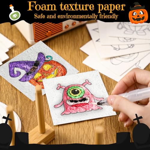 Tarjetas de espuma blanca AmazingSpark de 3x3, papel de textura mágica para pintar sin ondular 5