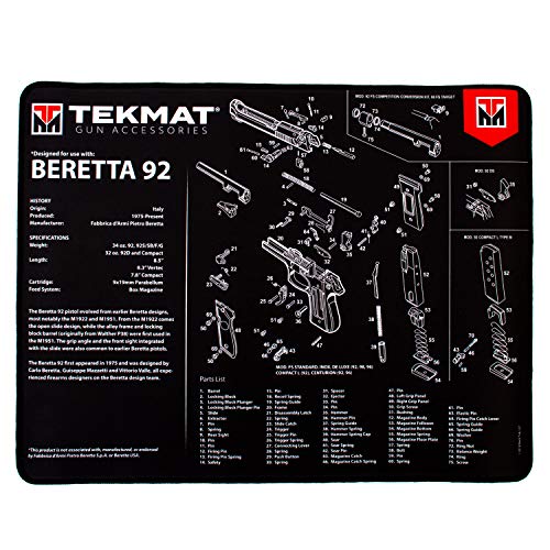 TekMat Ultra Cleaning Mat for use with Beretta 92 Black ,15