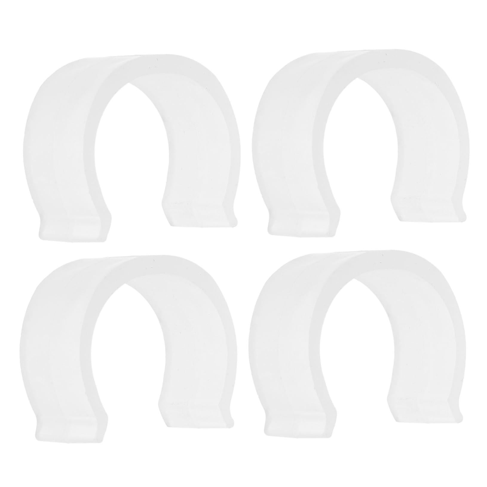 4Pcs Curtain Rod Holder Buckle Shaped Slip Pads for Rods Flexible Design for Secure Fit Protection for Wall Mounting Curtains