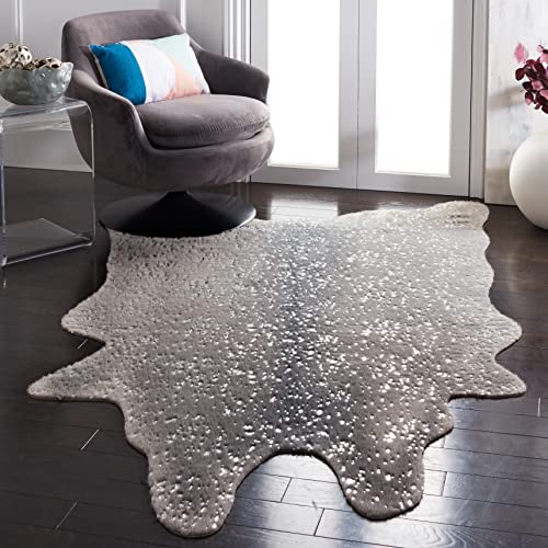 Tapete SAFAVIEH Faux Cow Hide 152x197 cm Gris Oscuro