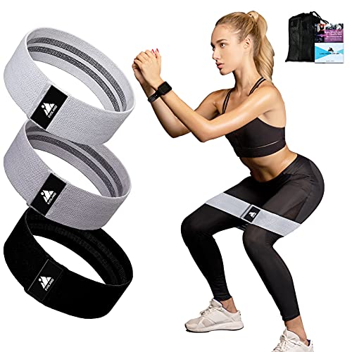 Bandes de Résistance, [Lot de 3] Bande Élastique Fitness avec 3 Niveaux de Résistance, Équipement d'Exercices pour Musculation Pilates Yoga, Boîte de Rangement Incluse Cover