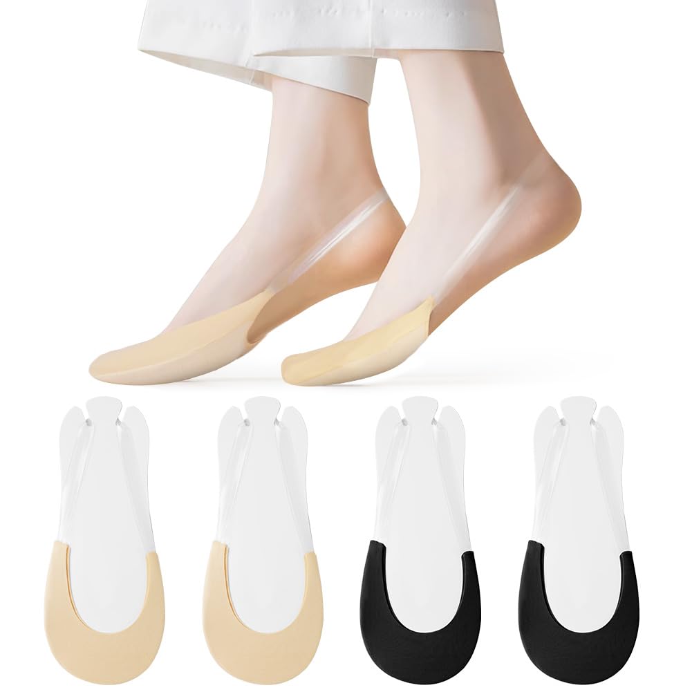 flintronic Skarpety niewidoczne, niewidoczne skarpetki o ultra niskim kroju, antypoślizgowe skarpety do łodzi typu slingback dla kobiet, skarpety pop do butów na wysokim obcasie, odpowiednie dla stóp