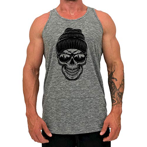 Regata LongLine Masculina Cavada MXD Conceito Caveira De Touca Inverno Long Line (Nublado, G)