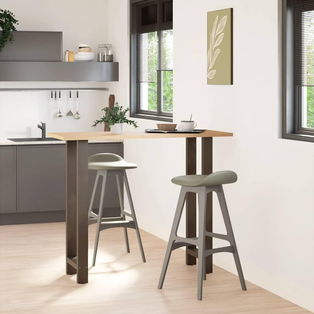 vidaXL Patas para Mesa de Bar de Acero Natural (2 Unidades, 40 x 110-111 cm)