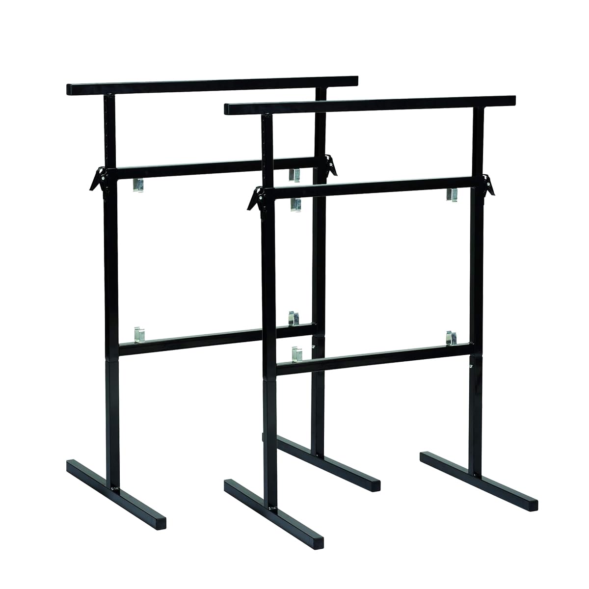 NORDLINGER PRO Lot de 2 Tréteaux de bricolage - Noir - Hauteur réglable 78 à 106 cm