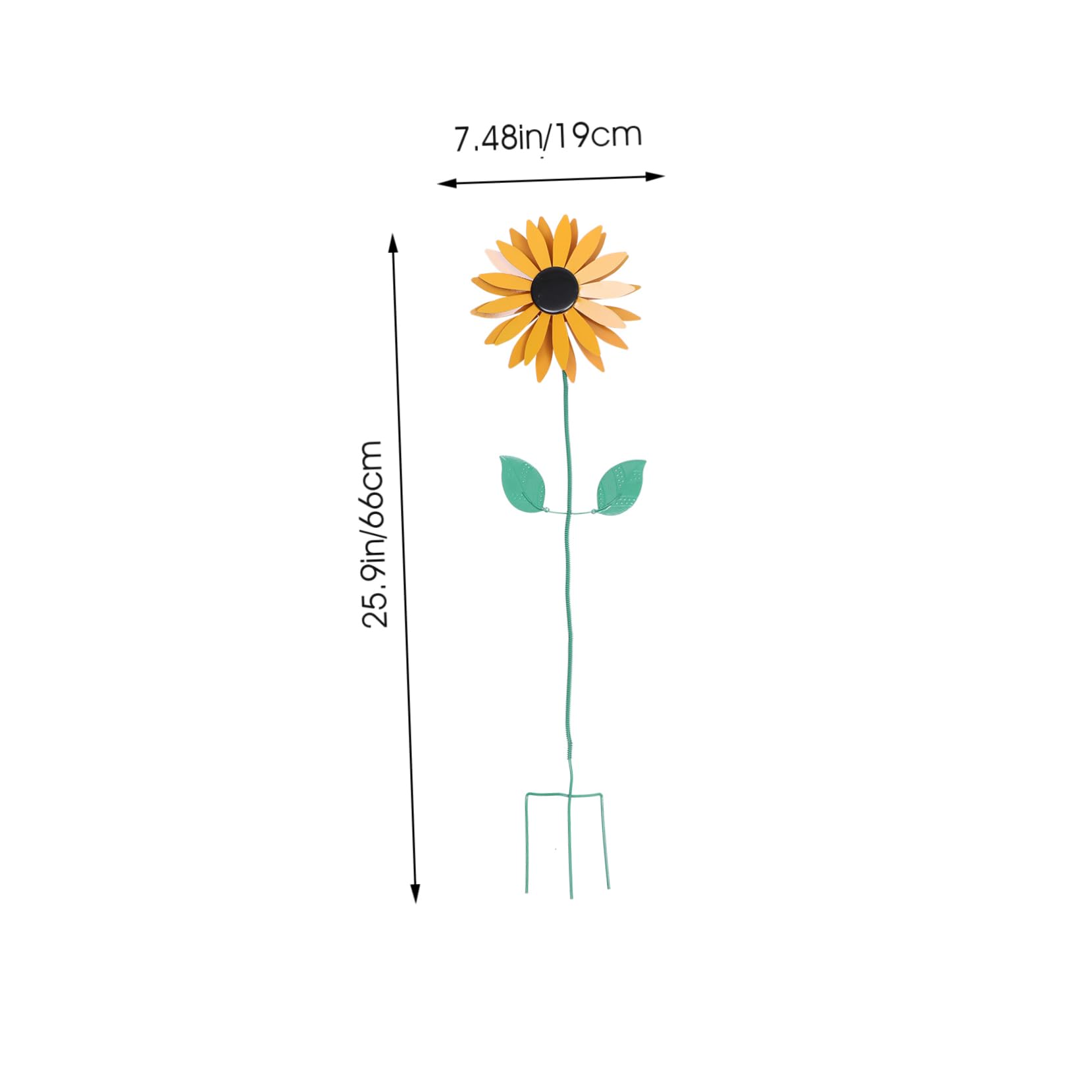 Mikikit 1Pc Sunflower Windmill Outdoor Garden Decor Fun Spinning for Durable Iron Construction for Lawn and Party Decorations