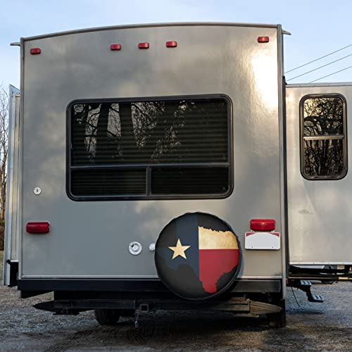 Image of Delerain Texas Flag Spare Tire Covers for RV Jeep Trailer SUV Truck and Many Vehicle, Wheel Covers Sun Protector Waterproof (15 Inch for Diameter 27 inch-29 inch)