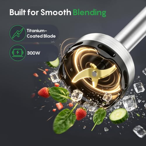 FRESKO Immersion Blender Handheld, Hand Blender with Variable Speed Trigger