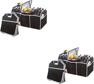 FAVOMOTO 2 Peças Caixa De Armazenamento Dobrável De Carga Organizador De Porta-Malas De Carro Organizador De Cama De Caminhão De Armazenamento Organizador De Porta-Malas Banco Traseiro