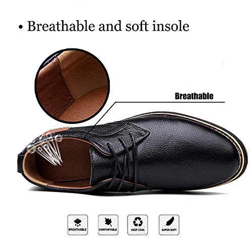 TSIODFO Men's Dress Shoes Black Brown Genuine Cow Leather Oxfords Business Casual Shoes4