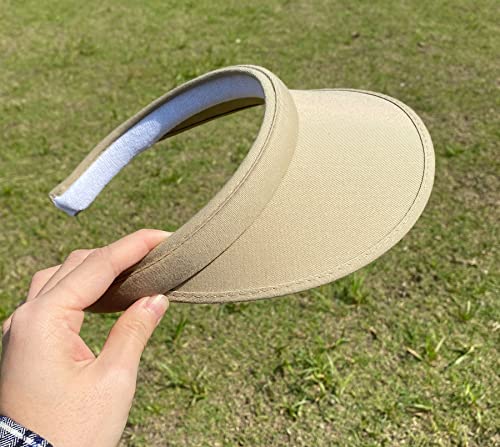 Image of 2 Pack Sun Visor Hats Women Men Clip On Wide Brim Visors Hat Outdoor Sports Golf Beach Travel Tennis Caps