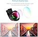 Cell Phone Camera Lens 2 in 1 Clip-on Lens Kit 0.45X Super Wide Angle & 12.5X Macro Phone Camera Lens for iPhone 8 7 6s 6 Plus 5s Samsung Android & Most Smartphones Black