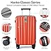 Hanke 20 Inch Carry On Luggage 22x14x9 Airline Approved Lightweight PC Hard Shell Suitcases with Wheels Travel Luggage Rolling Suitcase Travel Luggage Bag Christmas Gifts for Birthday （Orange）