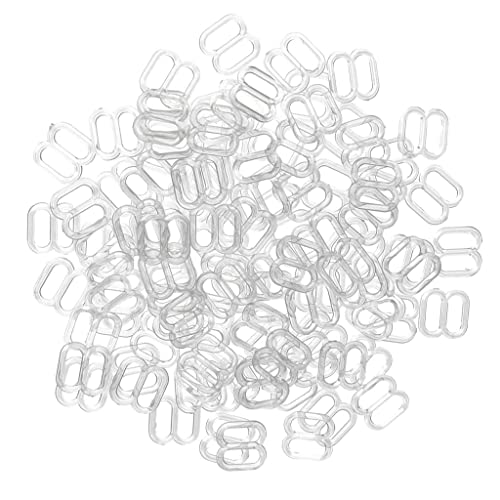 Recopilación de Sujetadores de ramilletes - solo los mejores. 46 HYLQGMI 100 Piezas de plástico para Deslizadores de Correas de Sujetador, Ganchos de Placa para Ramillete, Claro, 8mm