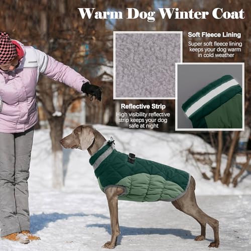 Image of Lelepet Dog Coat for Extra Large Dogs Waterproof Dog Jacket with Harness