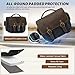 RAINSMORE Kameratasche Spiegelreflex, Kamera Tasche Klein, Fototasche mit Regenschutzhülle Taschen für Fotografen, Kamerataschen aus Canvas im Sling-Stil