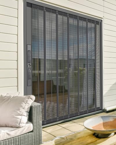 Porte moustiquaire rétractable avec serrure et maille aluminium haute résistance
