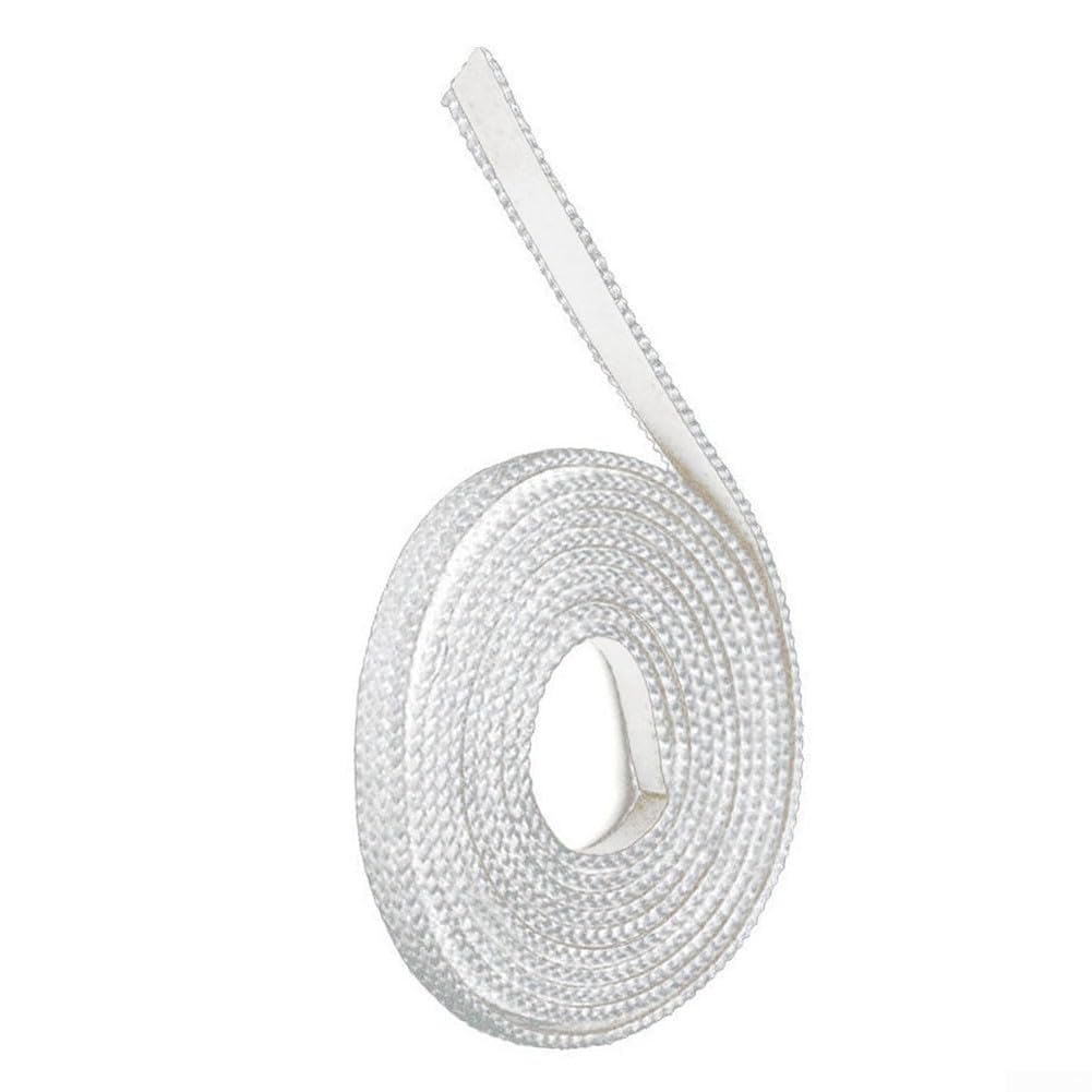 Guarnizione in corda di vetroresina, Guarnizione piatta in fibra di vetro for stufa a legna, 10 mm x 3, bianca, 200-400 cm(300CM)