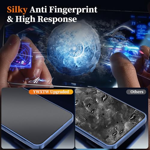 Image of YWXTW 2 Pack Matte Screen Protector Designed for Samsung Galaxy A16 /A17 6.7 Inch with Alignment Frame, Anti-Glare 9H hardness Tempered Glass, Anti Scratch Bubble Free Smooth as Silk