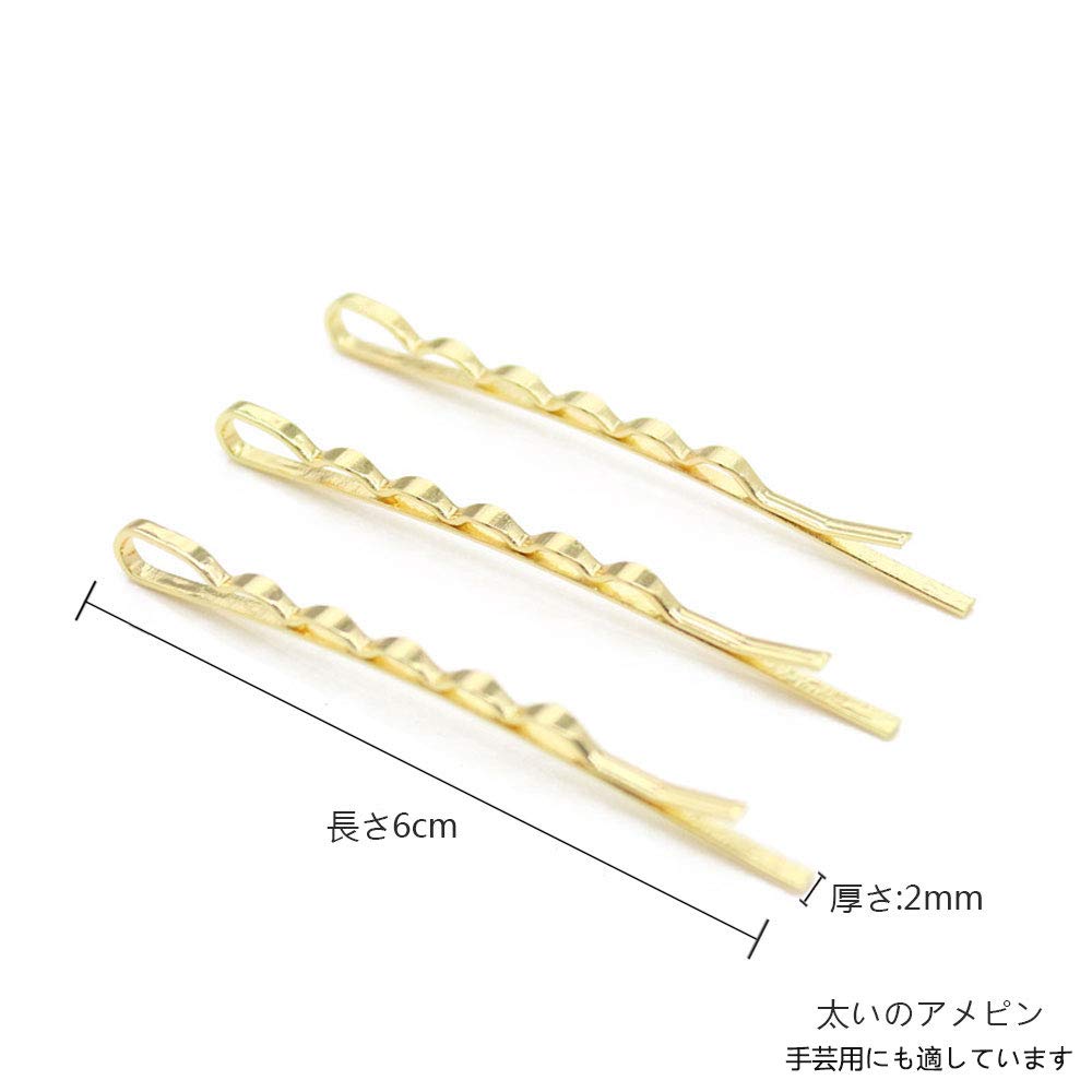 Amazon | shefun ヘアピン ゴールド 前髪 ピン アメリカピン 前髪